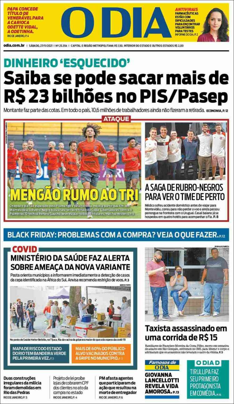 Portada de O Dia (Brasil)