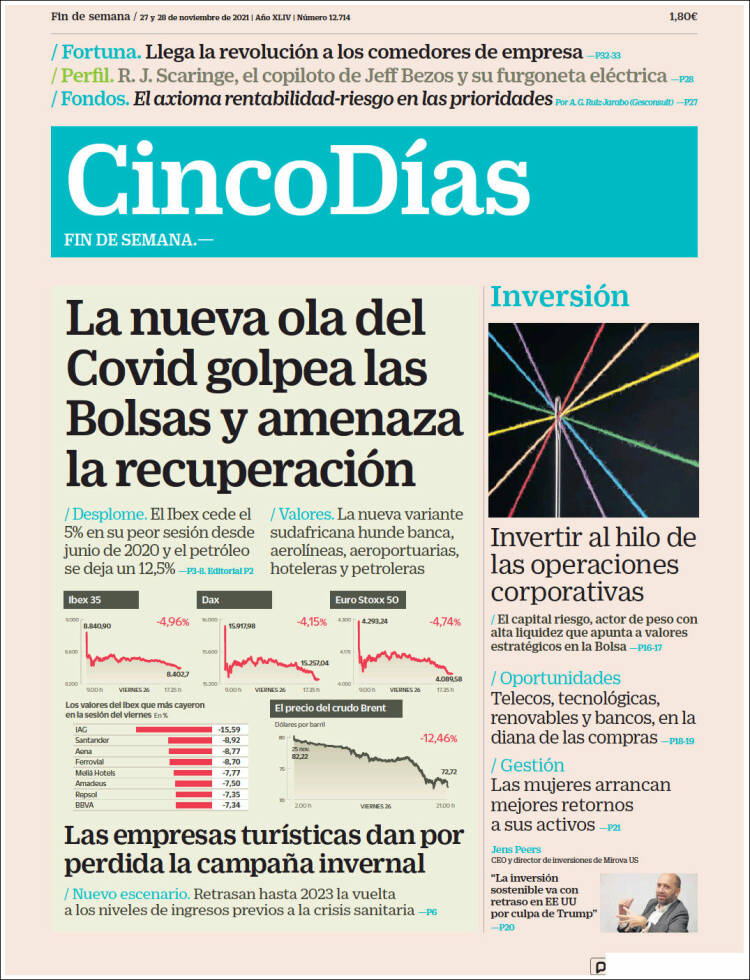 Portada de Cinco Días (Espa&ntilde;a)