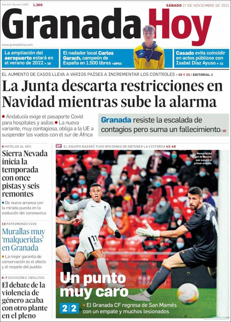 Portada de Granada Hoy (Espa&ntilde;a)