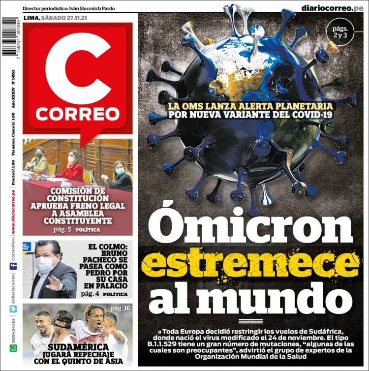 Portada de Diario Correo (Per&uacute;)