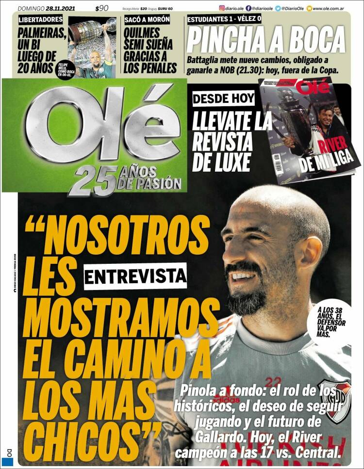 Portada de Olé (Argentina)