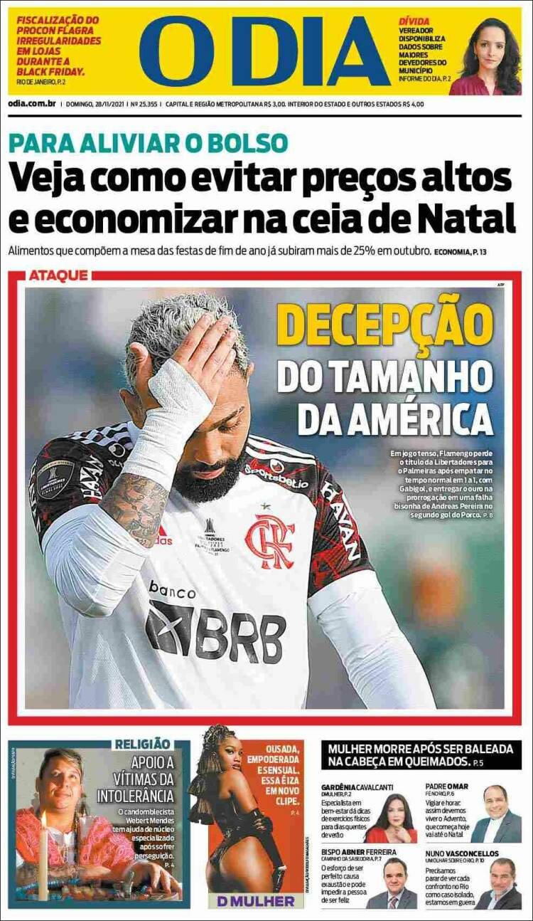 Portada de O Dia (Brésil)