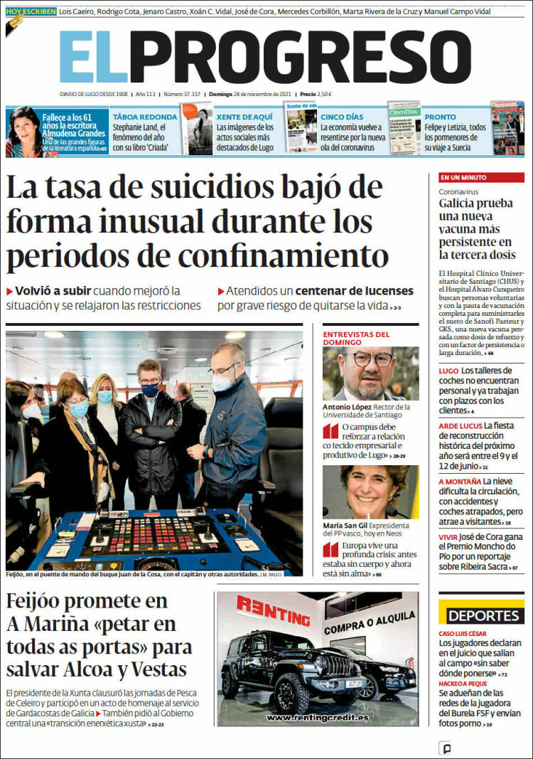 Portada de El Progreso (España)