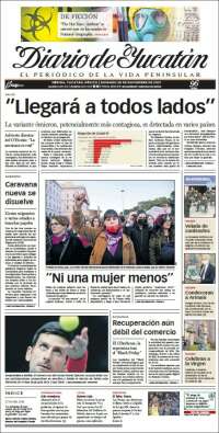 Portada de Diario de Yucatán (Mexique)