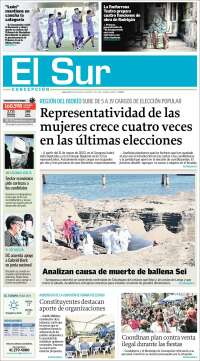 Portada de El Sur (Chile)