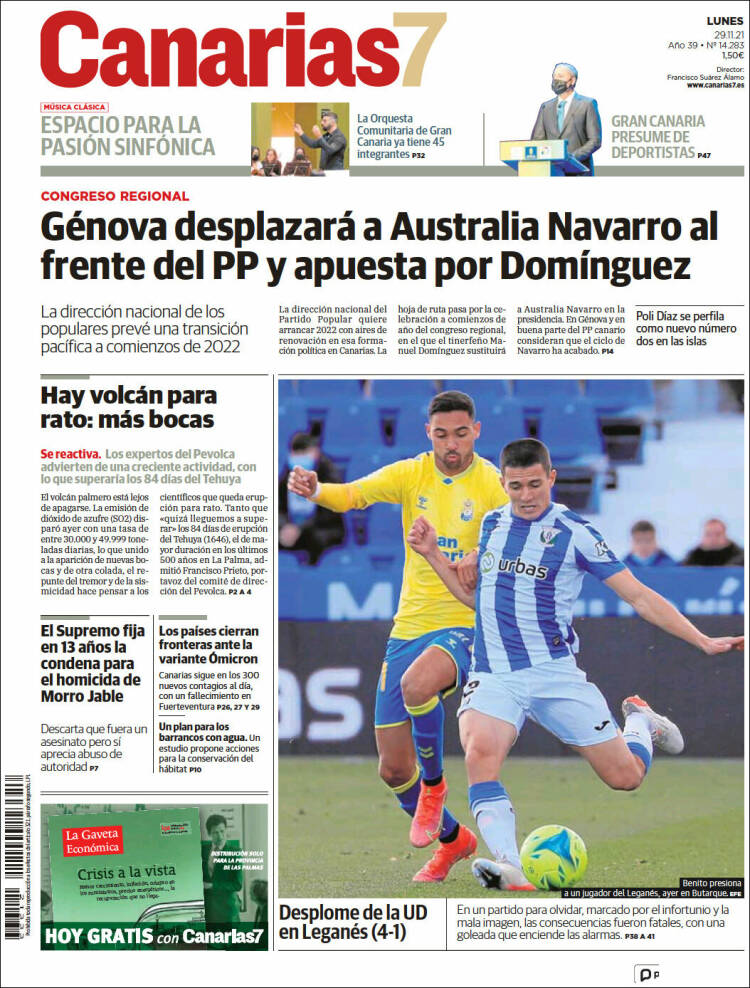 Portada de Canarias 7 (Espa&ntilde;a)