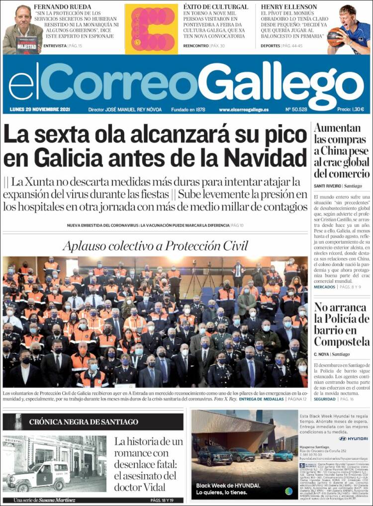 Portada de El Correo Gallego (Espa&ntilde;a)