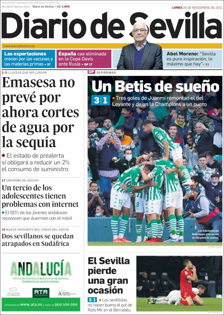 Portada de Diario de Sevilla (Espa&ntilde;a)