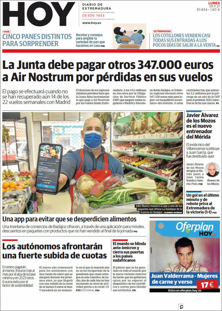 Portada de Hoy - Badajoz (Espa&ntilde;a)