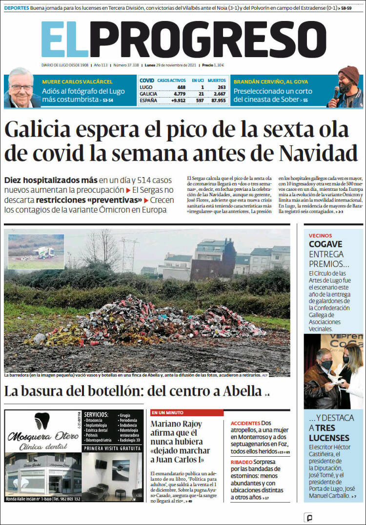 Portada de El Progreso (Espa&ntilde;a)