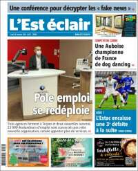 Portada de L'Est Eclair (Francia)