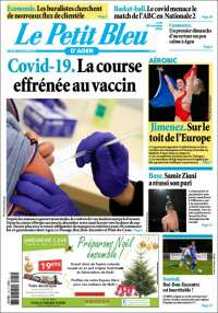 Portada de Le Petit Bleu (Francia)