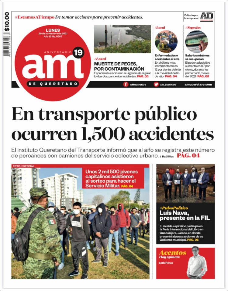 Portada de A.M. Querétaro (México)