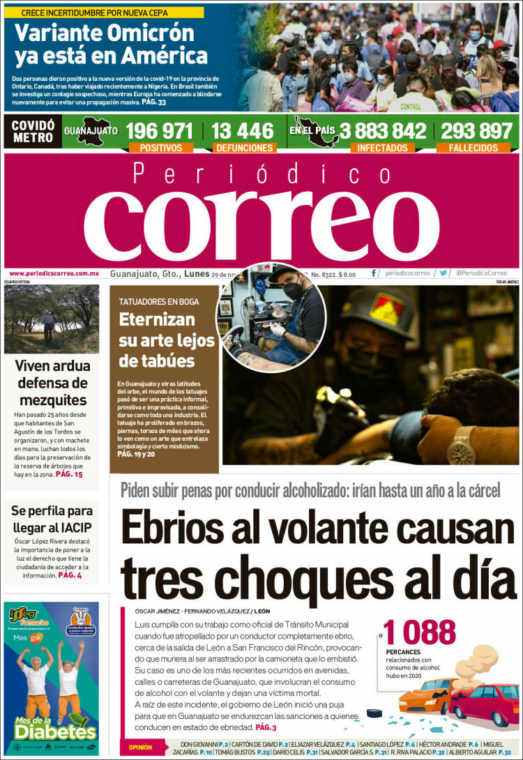 Portada de Correo - El diario del Estado de Guanajuato (México)