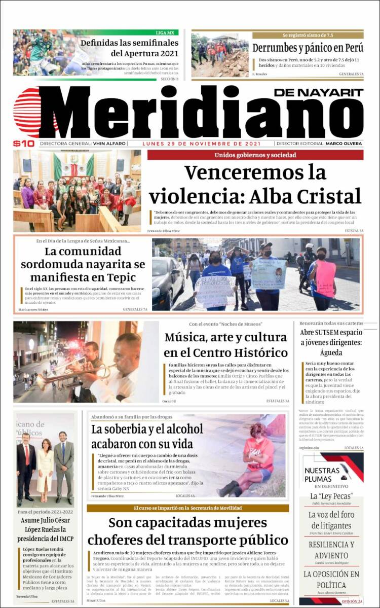 Portada de Meridiano (México)