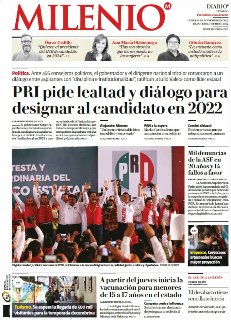 Portada de Milenio de Hidalgo (México)