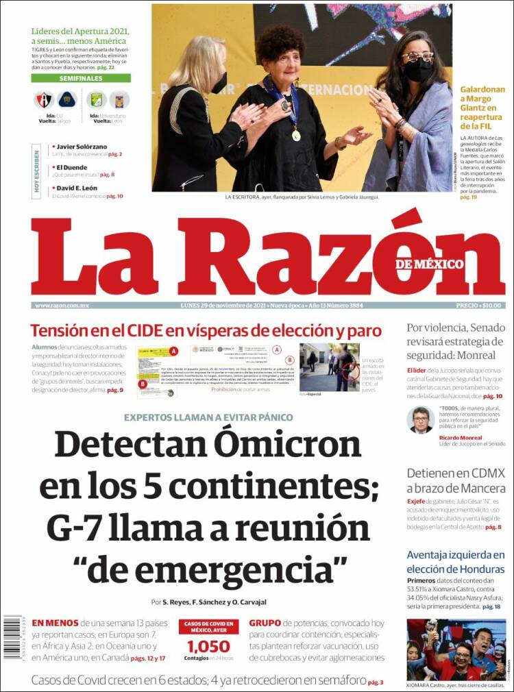 Portada de La Razón (México)