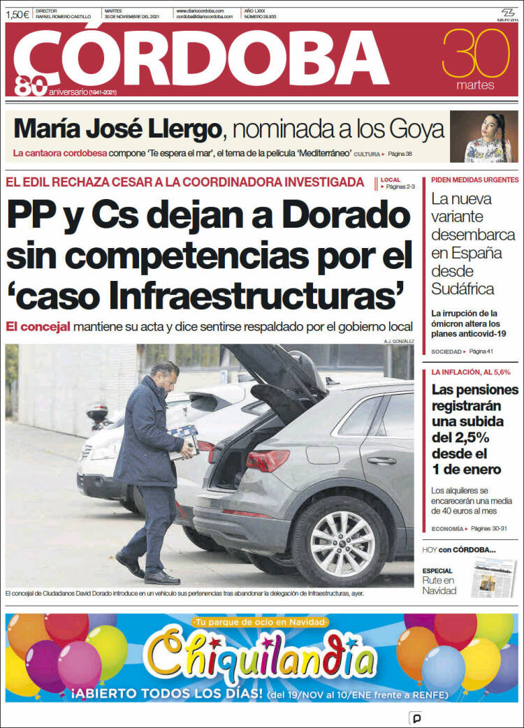 Portada de Diario de Córdoba (Espa&ntilde;a)