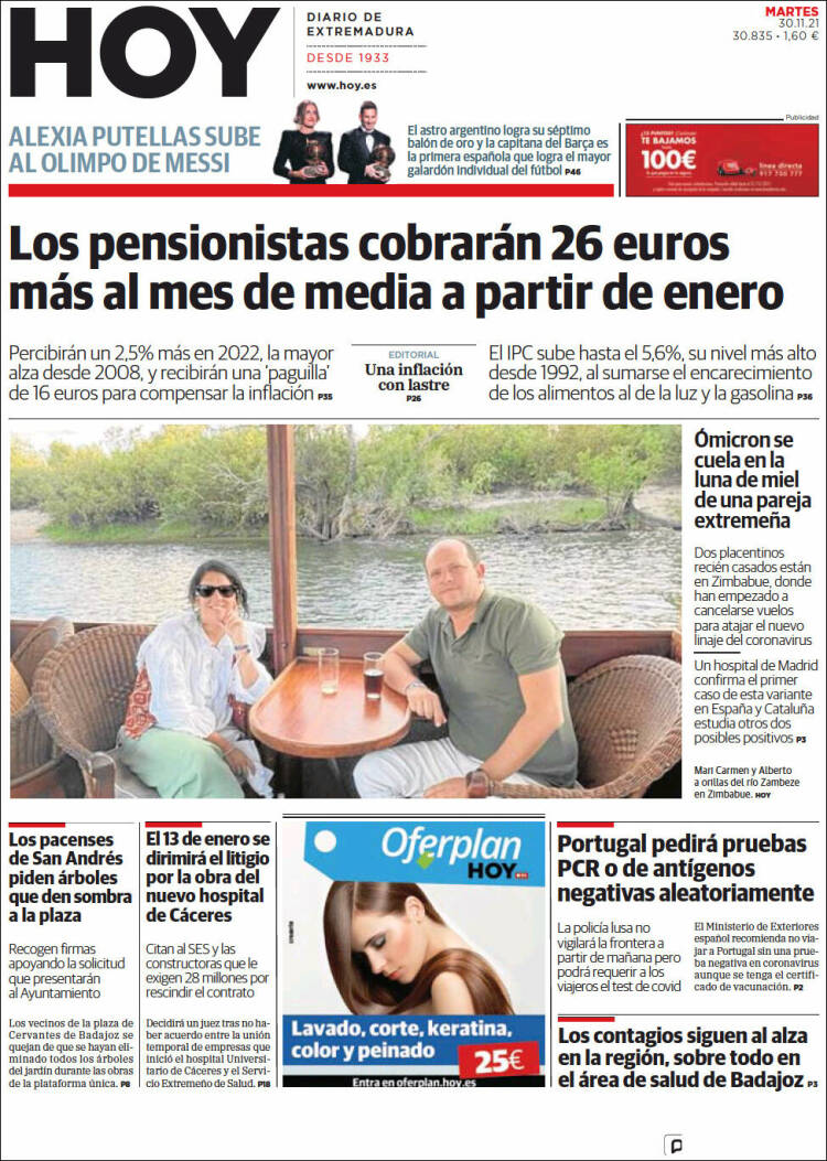 Portada de Hoy - Badajoz (Espa&ntilde;a)