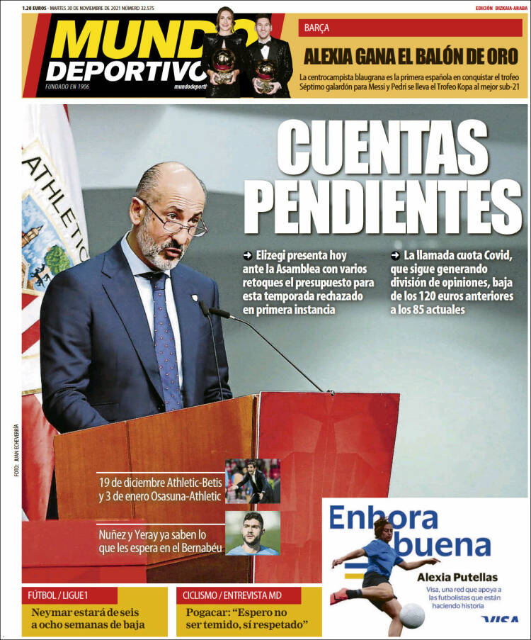 Portada de Mundo Deportivo Bizkaia (Espa&ntilde;a)
