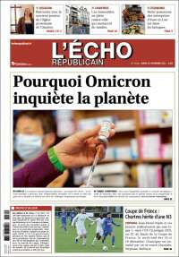 Portada de L'Echo Républicain (Francia)