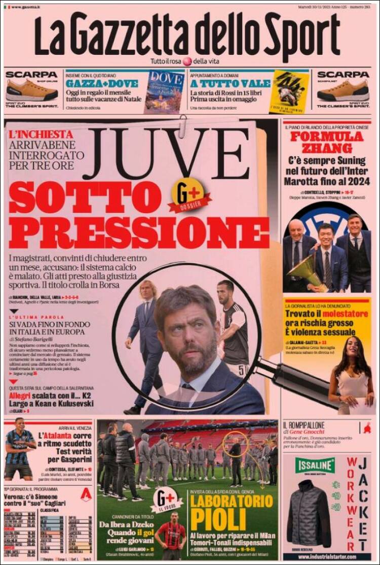 Portada de La Gazzetta dello Sport (Italia)