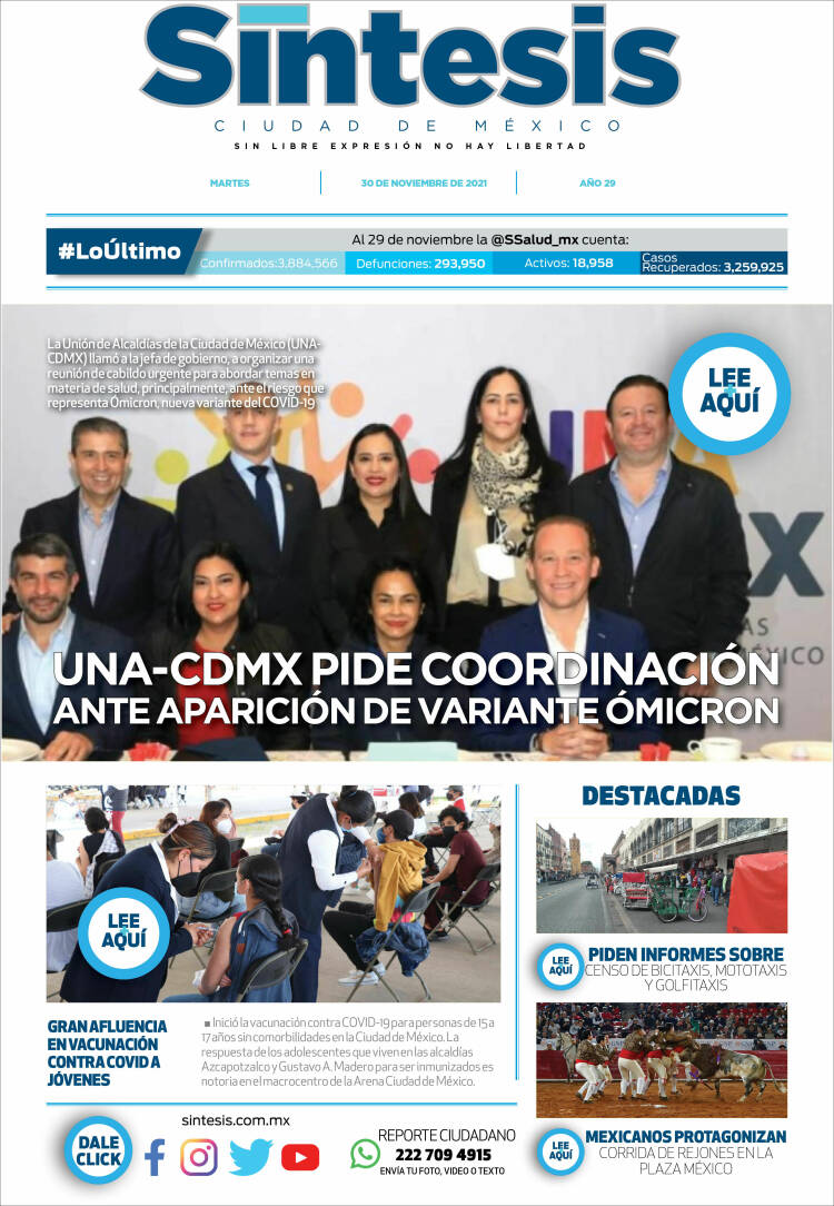 Portada de Síntesis Nacional (M&eacute;xico)