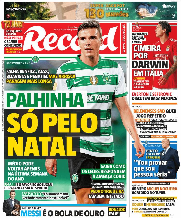 Portada de Record (Portugal)