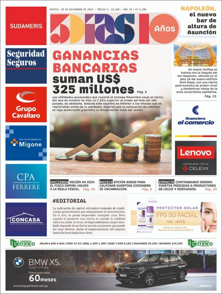 Portada de 5 Días (Paraguay)