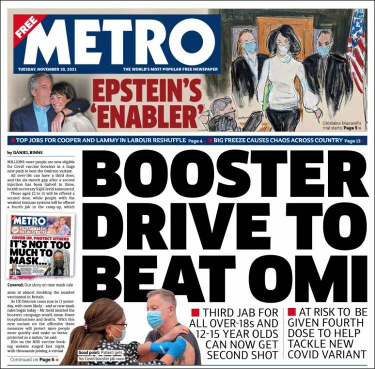 Portada de Metro (Reino Unido)