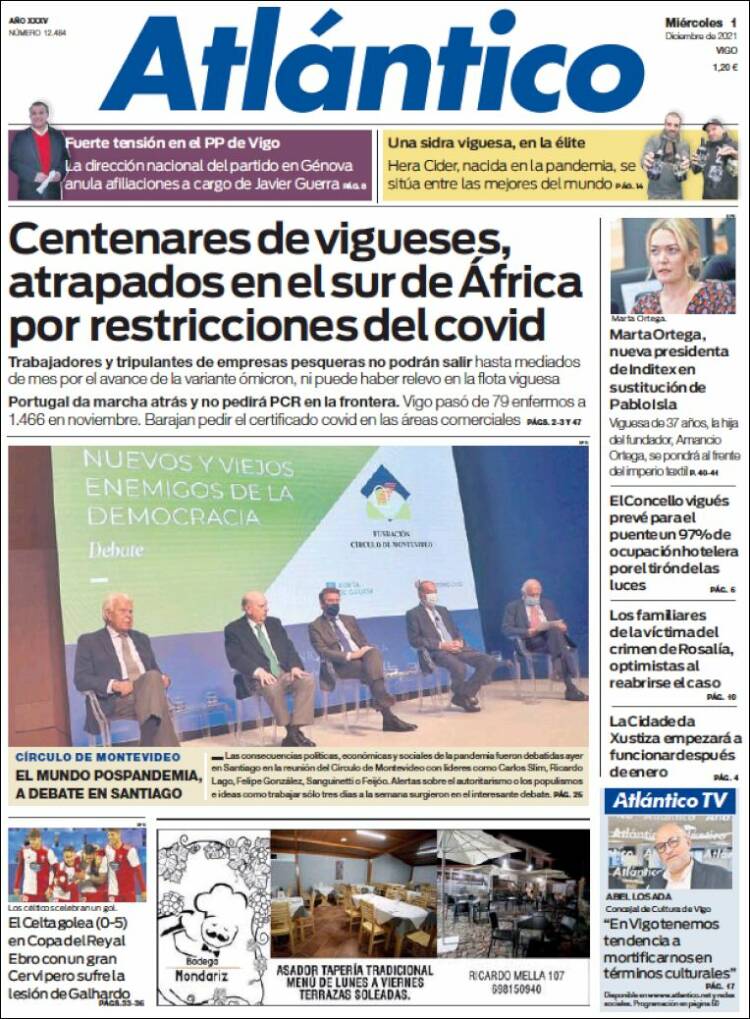 Portada de Atlántico Diario (Espa&ntilde;a)