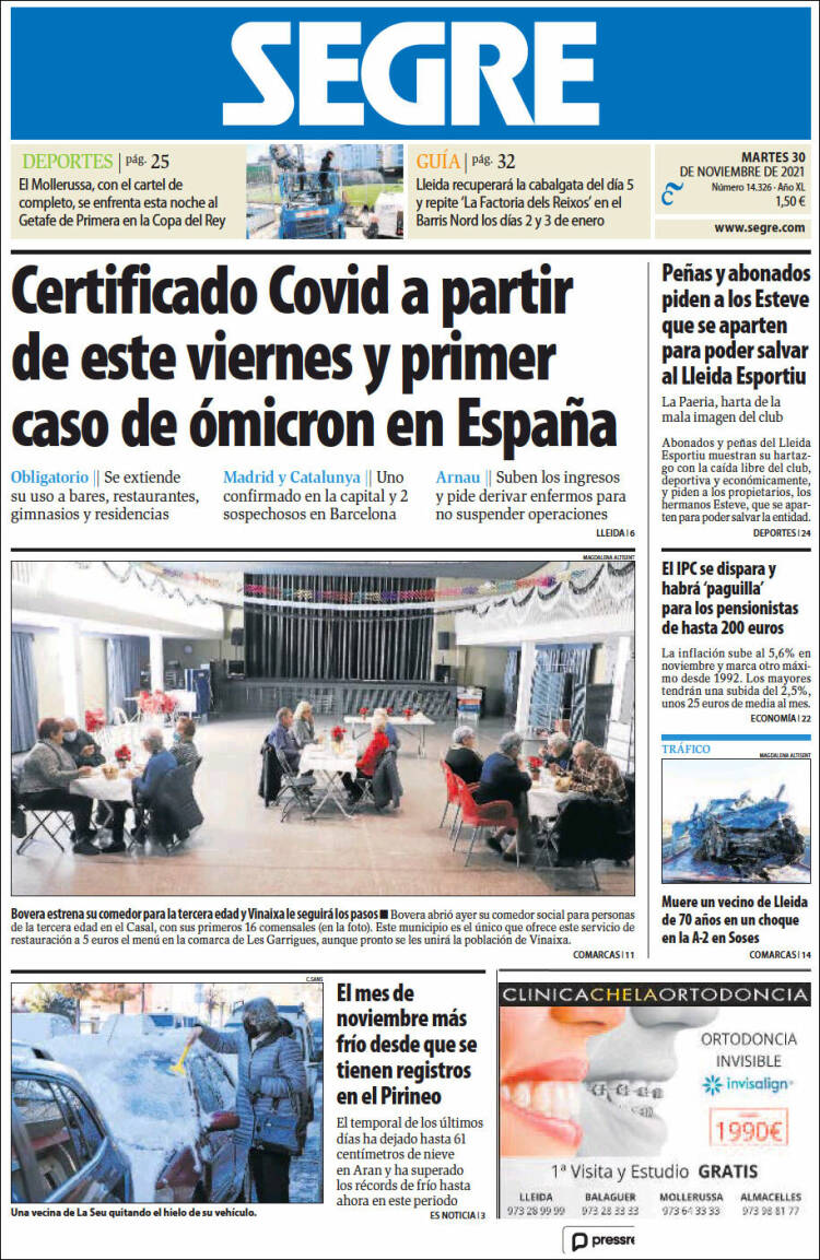 Portada de Segre  (Espa&ntilde;a)