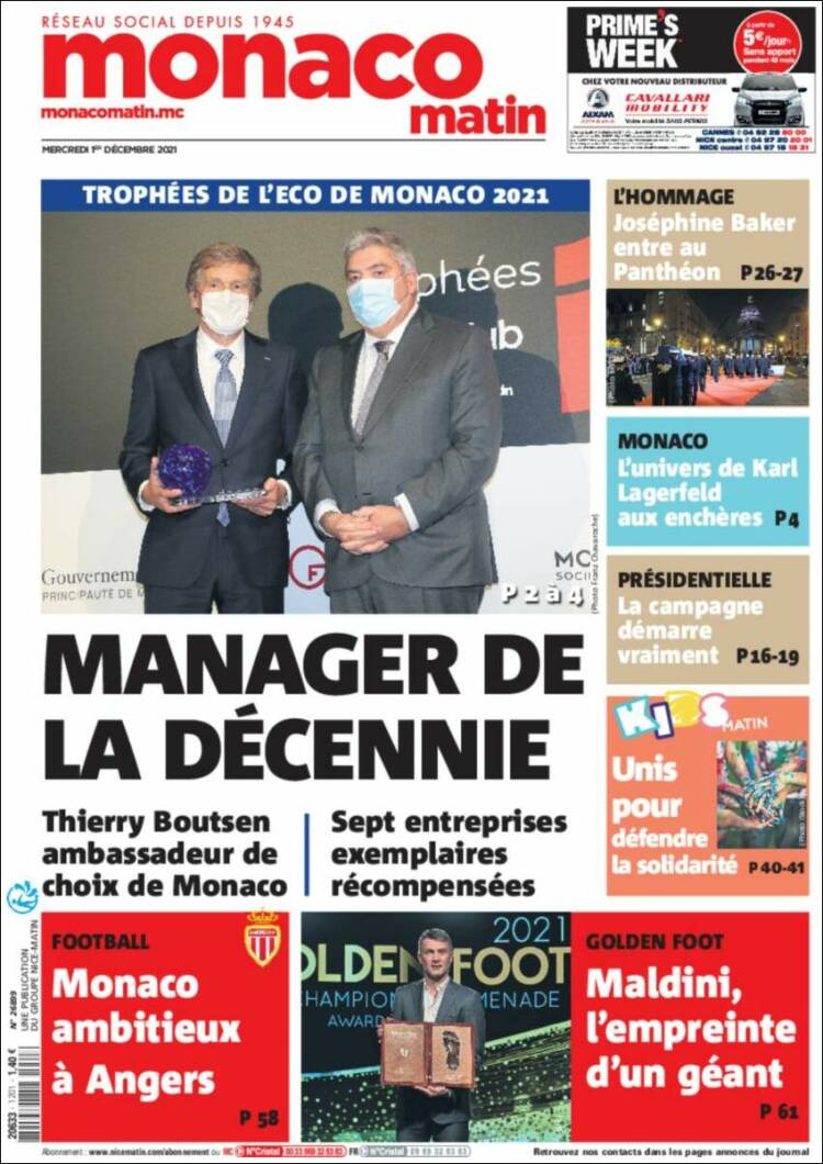 Portada de Nice-Matin (Francia)