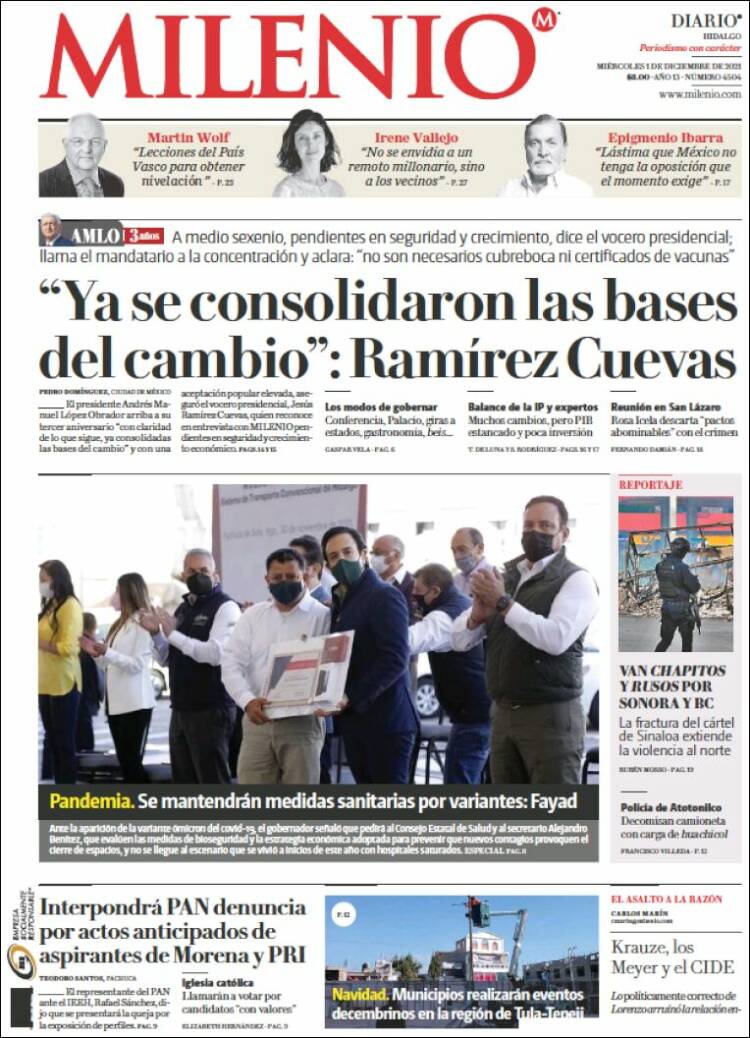 Portada de Milenio de Hidalgo (M&eacute;xico)