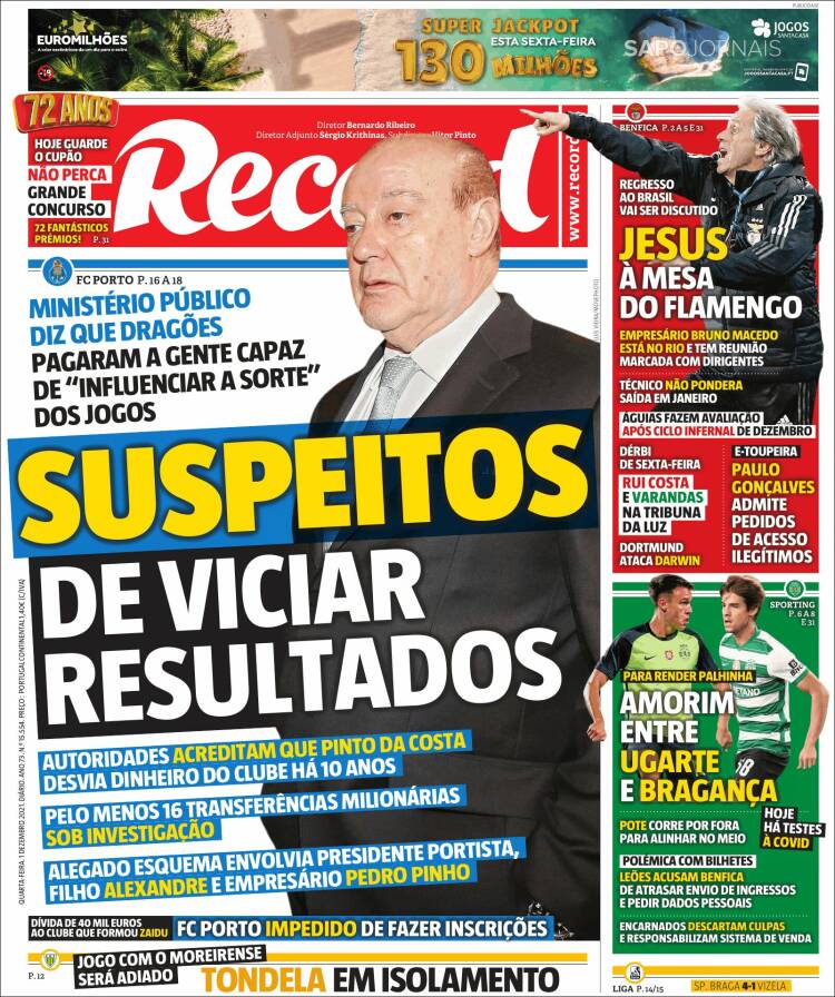 Portada de Record (Portugal)