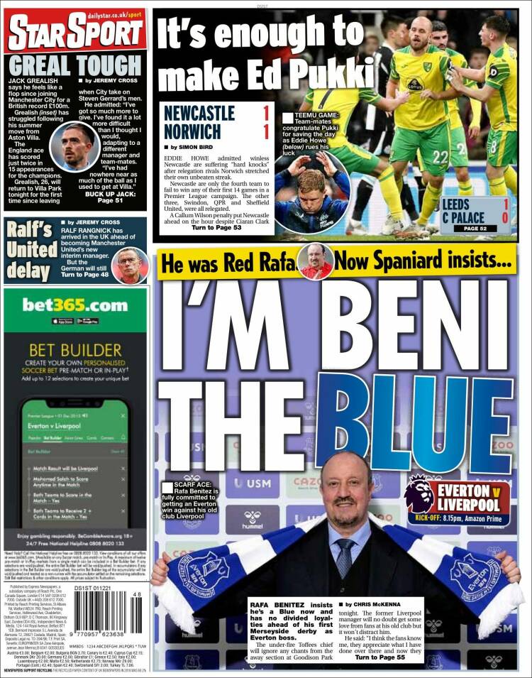 Portada de Daily Star (Reino Unido)