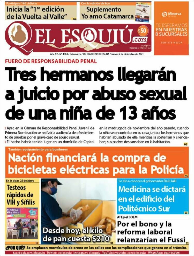 Portada de El Esquiu (Argentina)