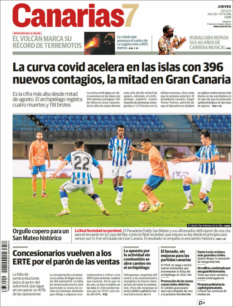 Portada de Canarias 7 (España)