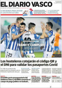 Portada de Diario Vasco (España)