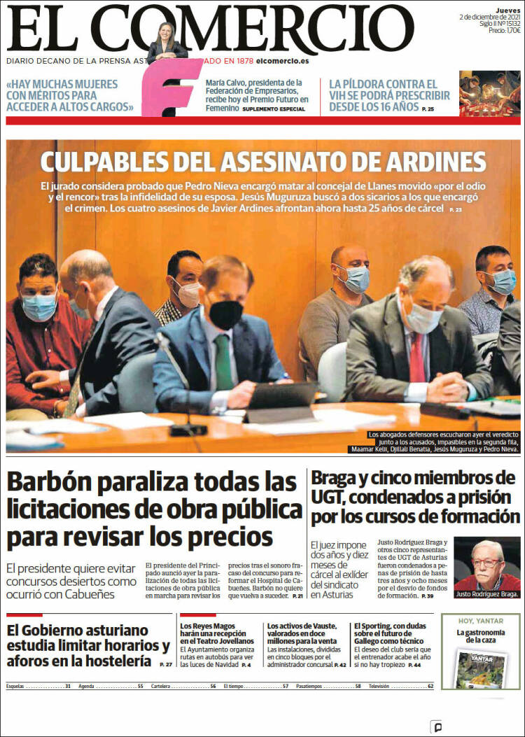 Portada de El Comercio - Gijón (Spain)