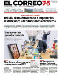 Portada de El Correo - Álava (España)