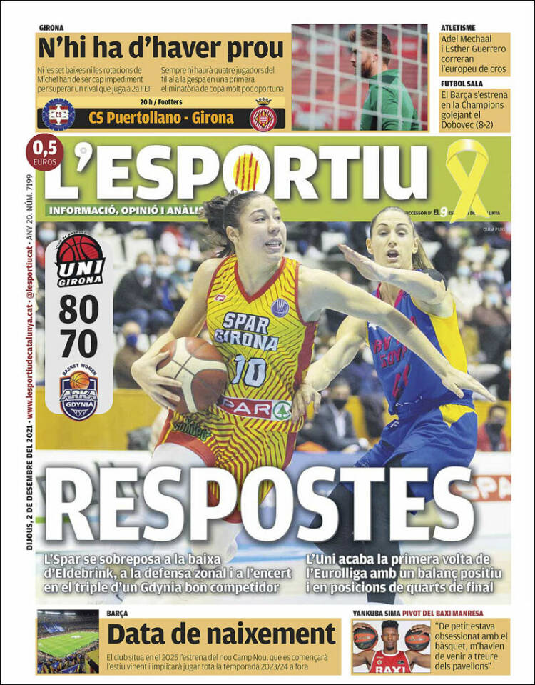 Portada de L'Esportiu : Girona (España)