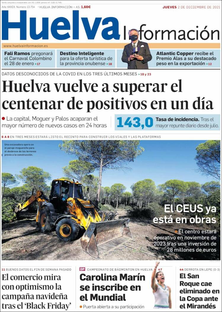 Portada de Huelva Información (Spain)