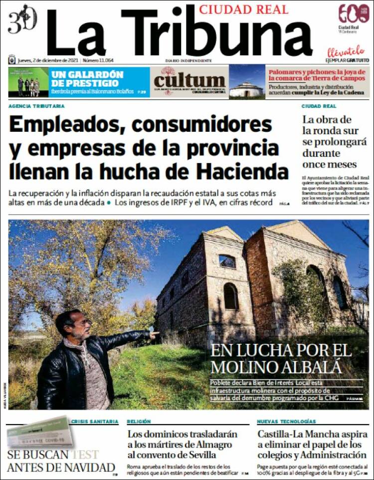 Portada de La Tribuna de Ciudad Real (España)