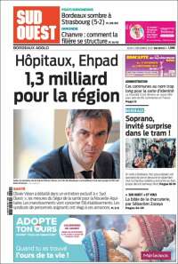 Portada de Sud Ouest (Francia)