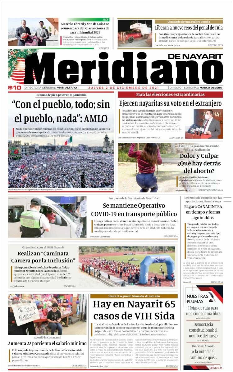 Portada de Meridiano (M&eacute;xico)