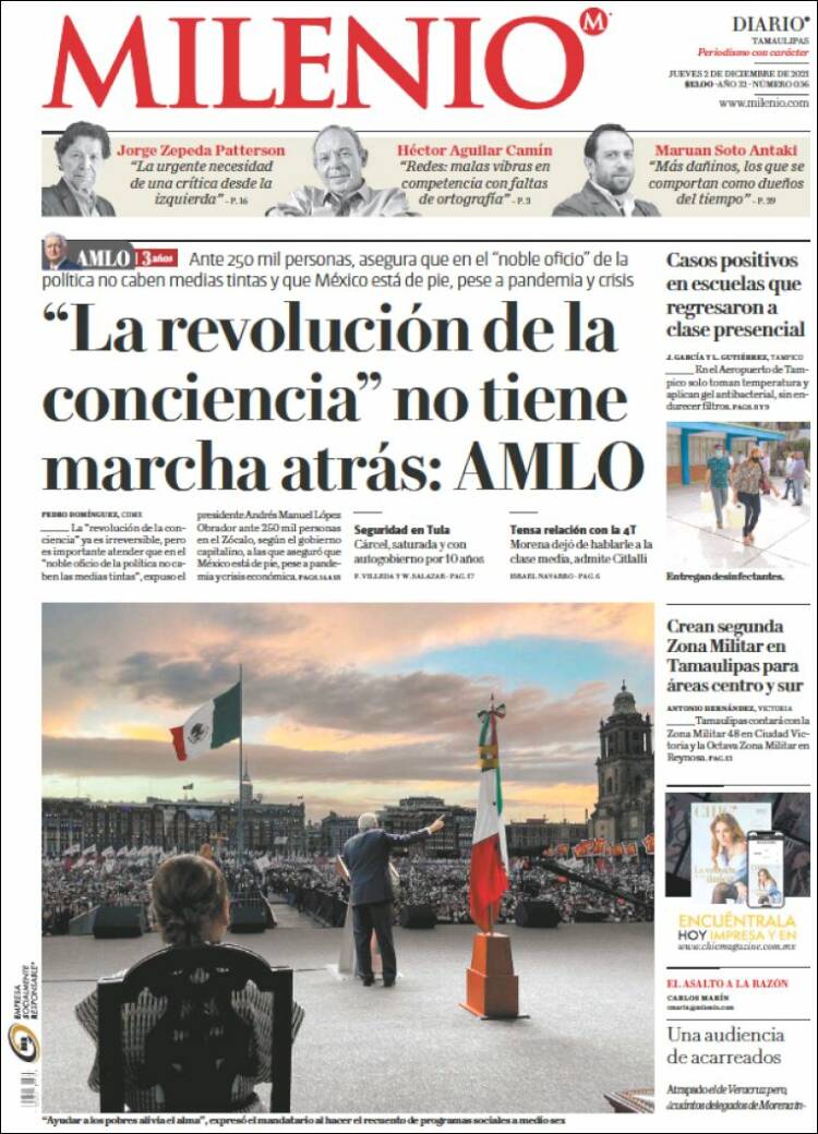 Portada de Milenio - Tamaulipas (M&eacute;xico)