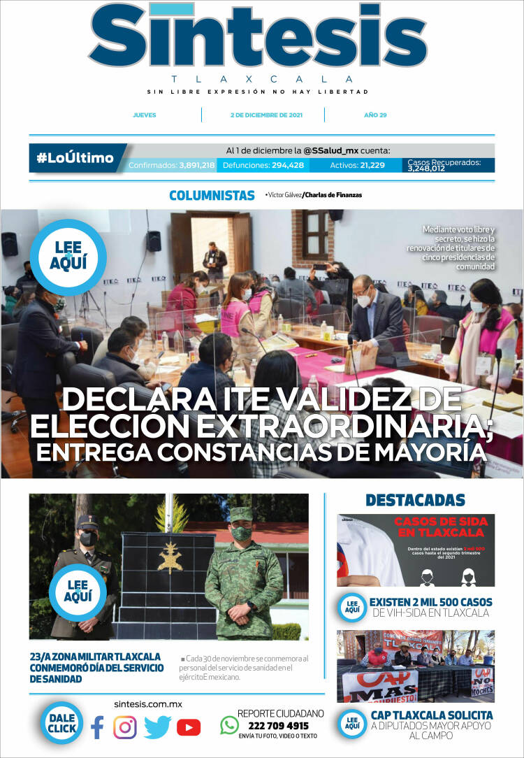 Portada de Síntesis de Tlaxcala (M&eacute;xico)