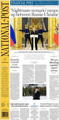 Portada de The National Post (Canadá)