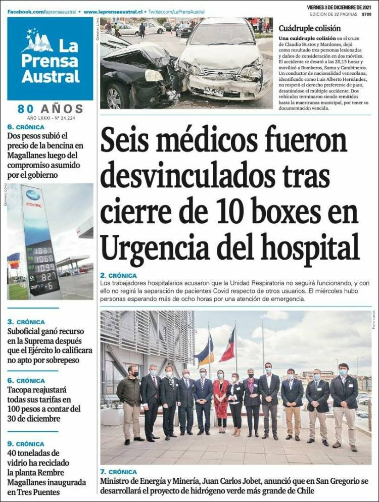 Portada de El Magallanes (Chile)